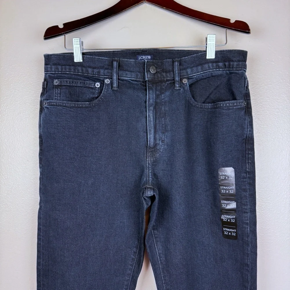 J. Crew Men's Straight Fit Jeans Signature Flex Dark Blue Size 32x32 NWT
